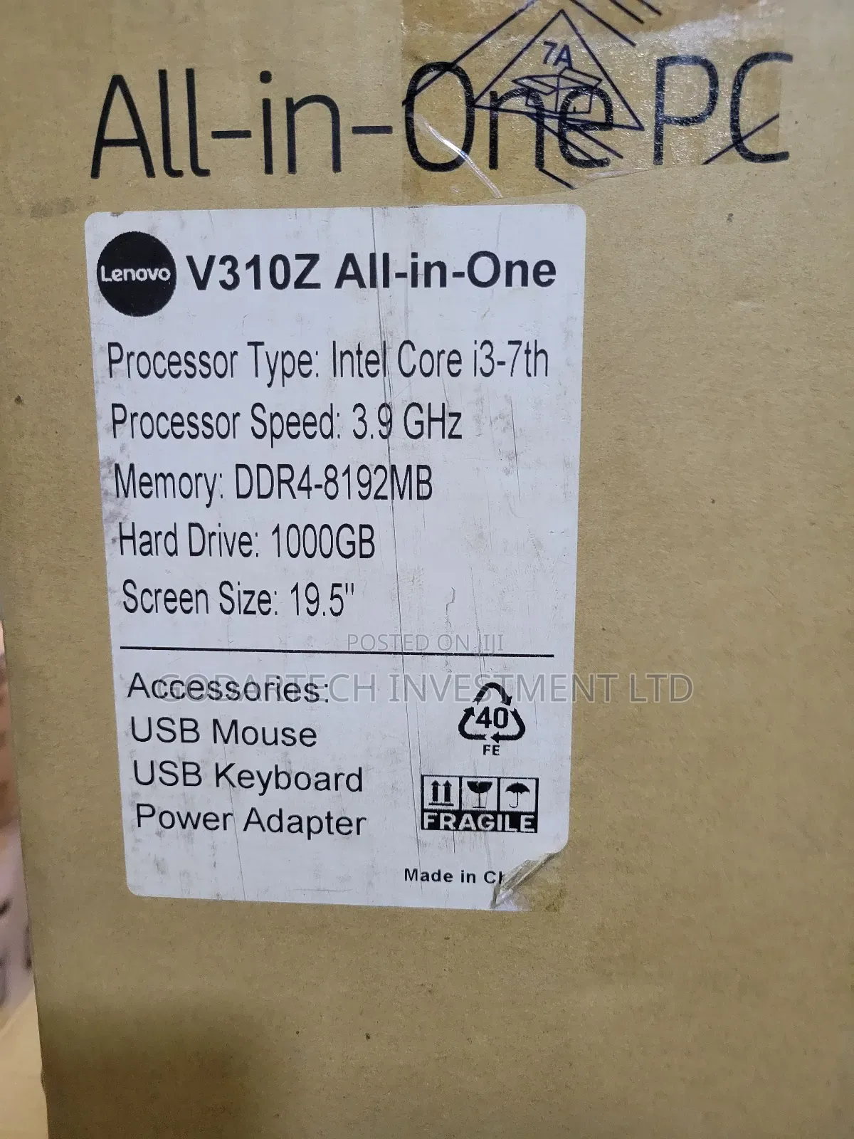 New Desktop Computer Lenovo 8GB Intel Core i3 HDD 1T