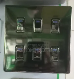 6 Gang Grid Switch With Indicator Light – Modular Wall Switch Panel