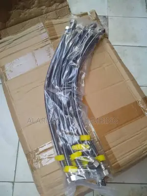 +2 The Image Displays Several Stainless Steel Braided Hoses.