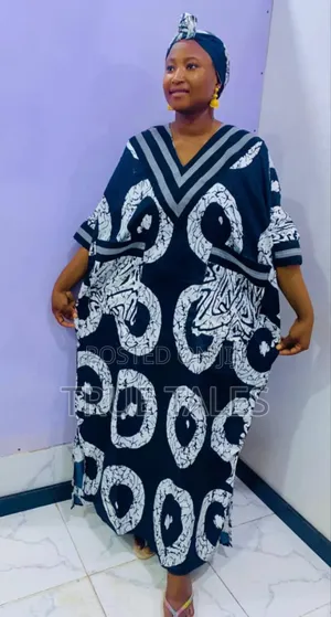 Comfortable Readymade Ankara Boubou Aso Oke Patterned Gowns
