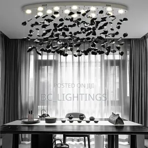Black Stone Crystal Chandelier Light