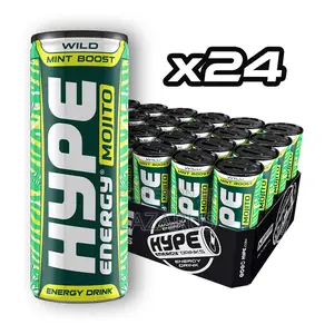 Hype Mojito Energy Drink - 250ml X 24 Cans | Refreshing Mint Lime