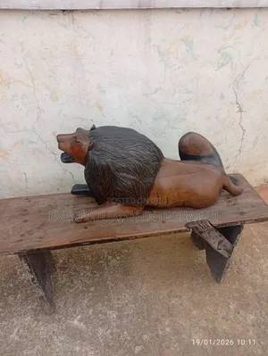 Carved Wooden Sculpture Lion