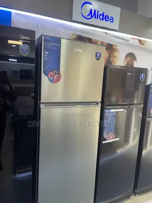 Brand New Midea Double Door Silver Refrigerator