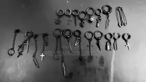 Black Steel Earrings for Bold Looks Unisex