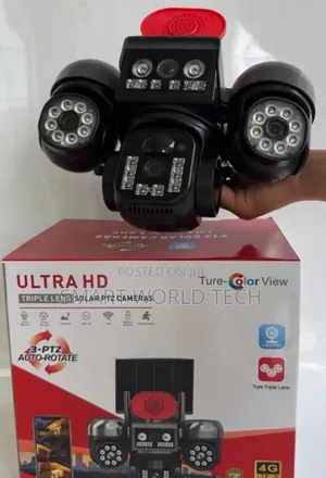 Triple Lens Solar Camera With 4g