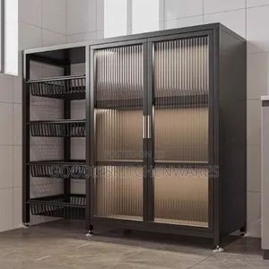 Multifunctional Kitchen Rack With Cover and Wheel