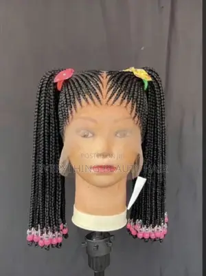 3 Children Beaded Braided Wig
