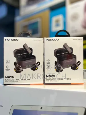 Porodo Movo Lavalier Microphone Type-c Connector - Black