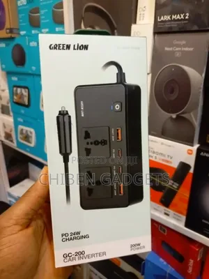 Green Lion Gc-200 Car Inverter With 2x Universal Sockets ,2x Usb -a 2