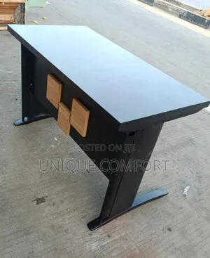 Imported Executive Office Table With Iron Stand and Mobile Drawer