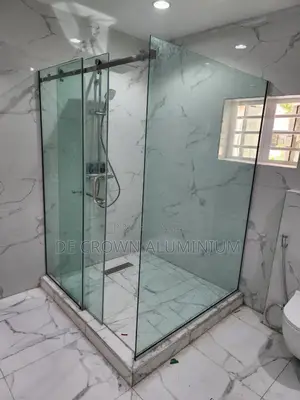 L-Shape Bathroom Shower Cubicle – 10mm Tempered Glass With Silver Acce