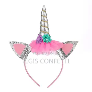 Unicorn Silver Horn Head Band