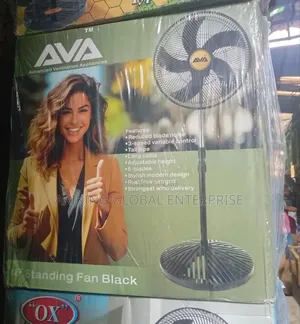 5-Blade Adjustable Height Standing Fan.
