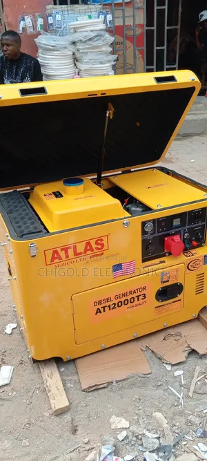 Original Atlas Diesel Generator Soundproof 3 Face 10kva 100% Copper