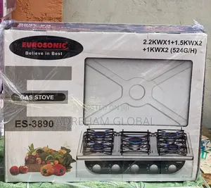 Eurosonics Es 3890 Five Face Table Gas Burner With Cover