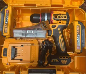 Ingco 20v 55nm Compact Brushless Cordless Impact Drill Kit