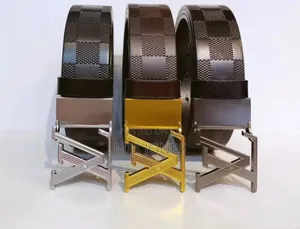*Lv Inspired Genuine Leather Belt – Timeless Elegance