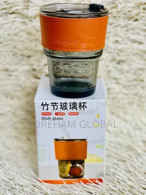 Coffee/Juice Glass Cup Short With Straw
