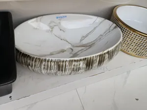 Marble White Egg Shape Countertop Basin