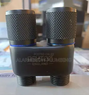 Dual-Control Angle Water Valve in Grey, Chrome and Antirust