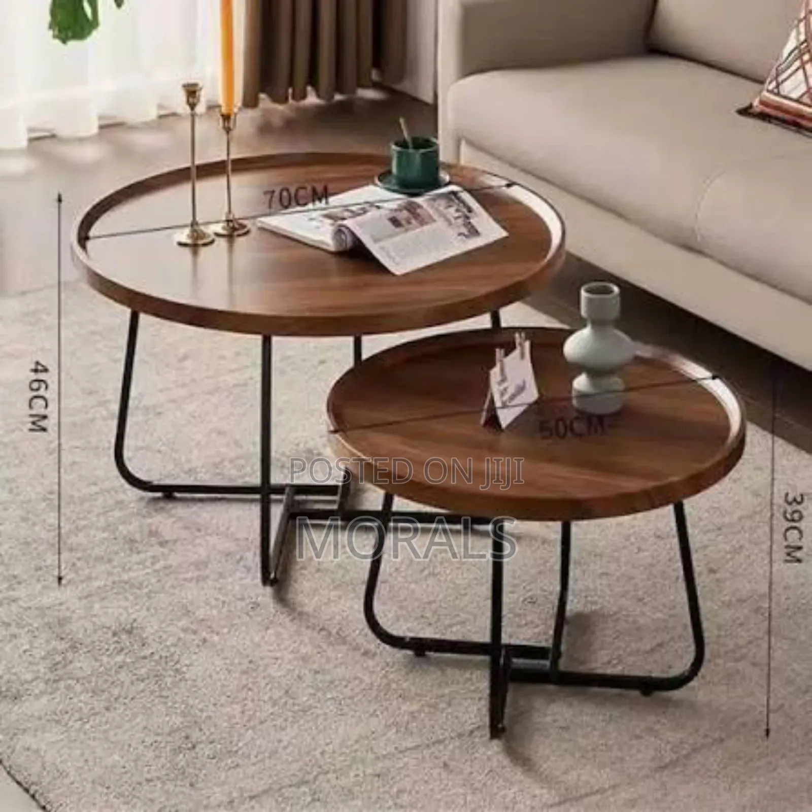 2pcs Brown Centre Table