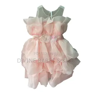 Girls Sleeveless Party Dress -Pink,Lilac and Multi