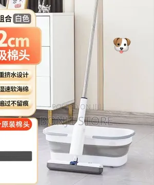 Sponge Mop With Collapsible Bucket