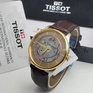 Tissot Automatic Skeleton Leather Watch