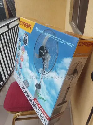 Solar Protector Qasa 18inch Rechargeable Standing Fan