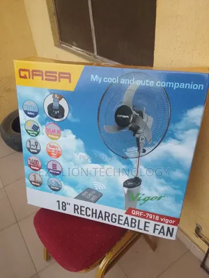 Qasa 18inch Rechargeable Standing Fan+ 1 Year Warranty
