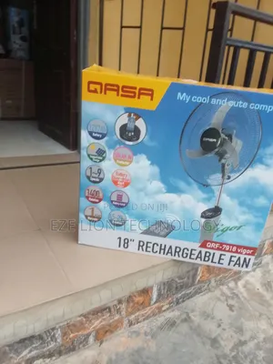 Qasa 18inch Rechargeable Standing Fan+ Led Light