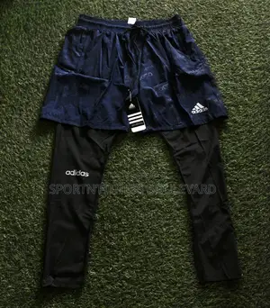 Adidas Gym Shorts With Long Inner Tights