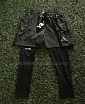 Adidas Gym Shorts With Long Inner Tights
