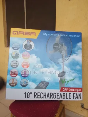 Qasa 18inch Led Light Rechargeable Fan