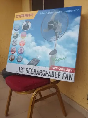 High Quality Qasa 18inch Led Light Rechargeable Standing Fan