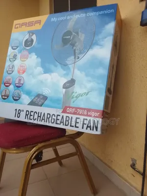 Newly Improved Stylish Qasa 18inch Rechargeable Standing Fan