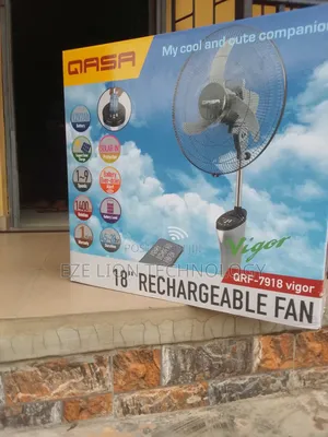 High Quality Solar Rechargeable Qasa 18inch Standing Rechargeable Fan