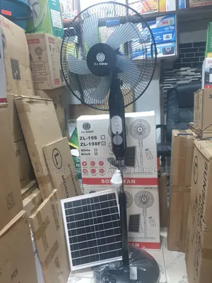16" Inches Solar Rechargeable Standing Fan