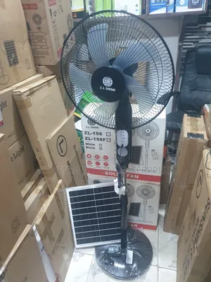 16" Inches Solar Rechargeable Fan Zl-Shidai With Solar Panel
