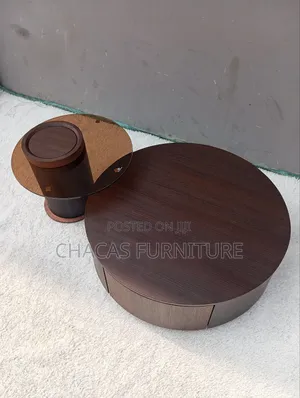 Luxury 2-in-1 Nested Coffee Table - Modern Wood Glass Center Table