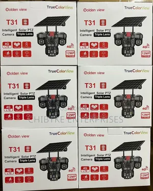 Triple Lens ,Triple Screen Outdoor Security Camera
