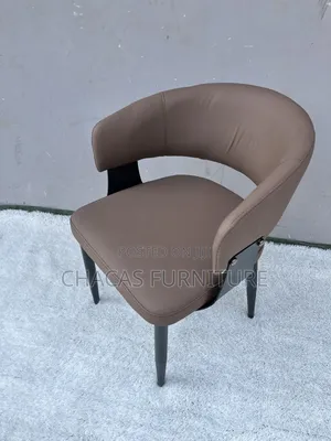 Modern Upholstered Dining Chair – Available in Grey Brown