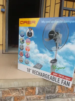 New in Qasa 18" Rechargeable Fan