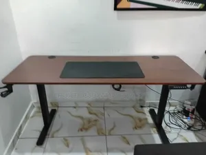 Electric Adjustable Standing Desk – Walnut Finish