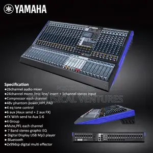 Yamaha 26 Channels Professional Audio Mixer 8 Auxiliary and 4 Group