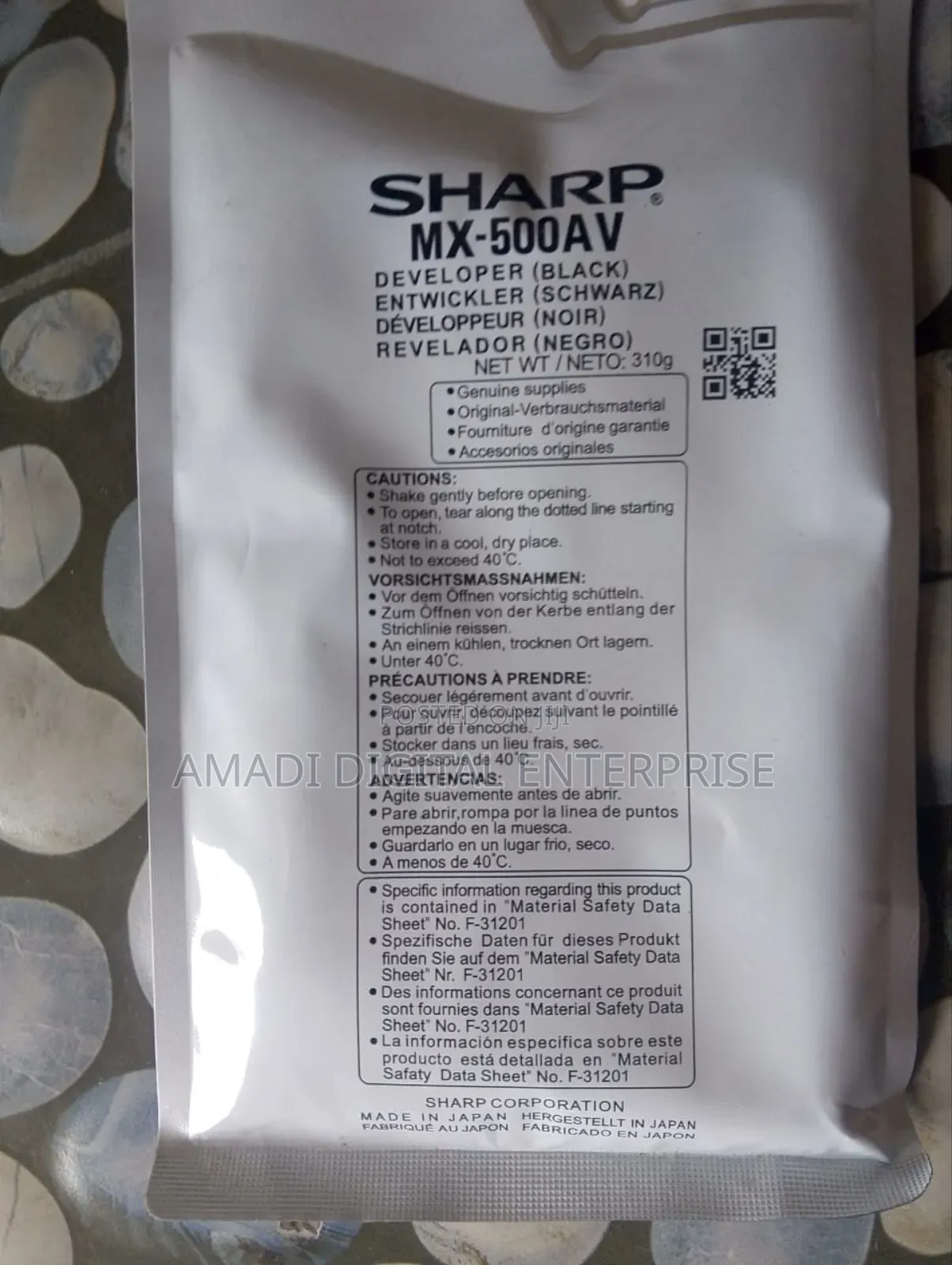 Sharp Mx-500av Black Developer.