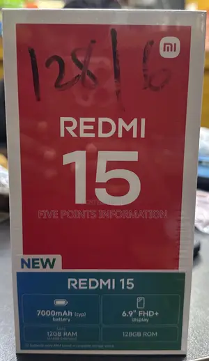 New Xiaomi Redmi 15 128 GB Black