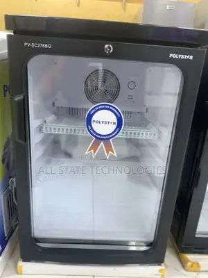 Polystar Black Wine Chiller 90l With Glass Panel