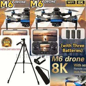 Connect, Explore M6 Wifi Drone Free 3batteries Tripod Phone Holder